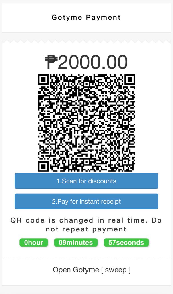 🎇 Step 3: The system transfers you to the GOTYME deposit page