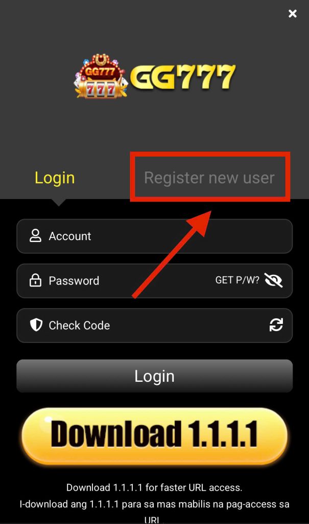 🏅 Step 1: Go to the official homepage of GG777